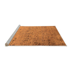 Sideview of Machine Washable Oriental Orange Industrial Area Rugs, wshurb1777org