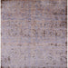 Square Mid-Century Modern Silver Pink Oriental Rug, urb1777