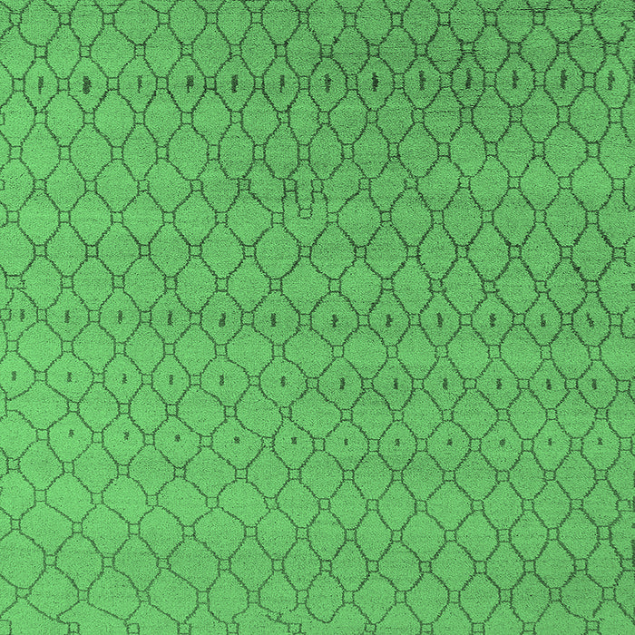 Square Machine Washable Oriental Emerald Green Industrial Area Rugs, wshurb1778emgrn