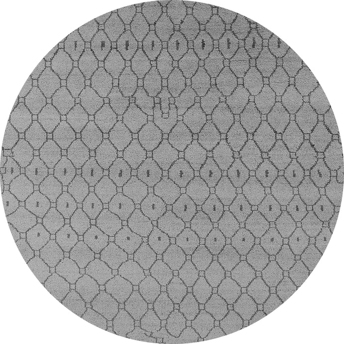 Round Machine Washable Oriental Gray Industrial Rug, wshurb1778gry