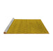 Sideview of Machine Washable Oriental Yellow Industrial Rug, wshurb1778yw