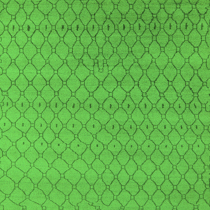 Square Oriental Green Industrial Rug, urb1778grn