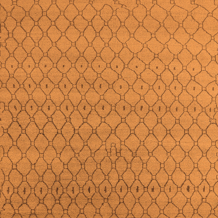 Square Machine Washable Oriental Orange Industrial Area Rugs, wshurb1778org