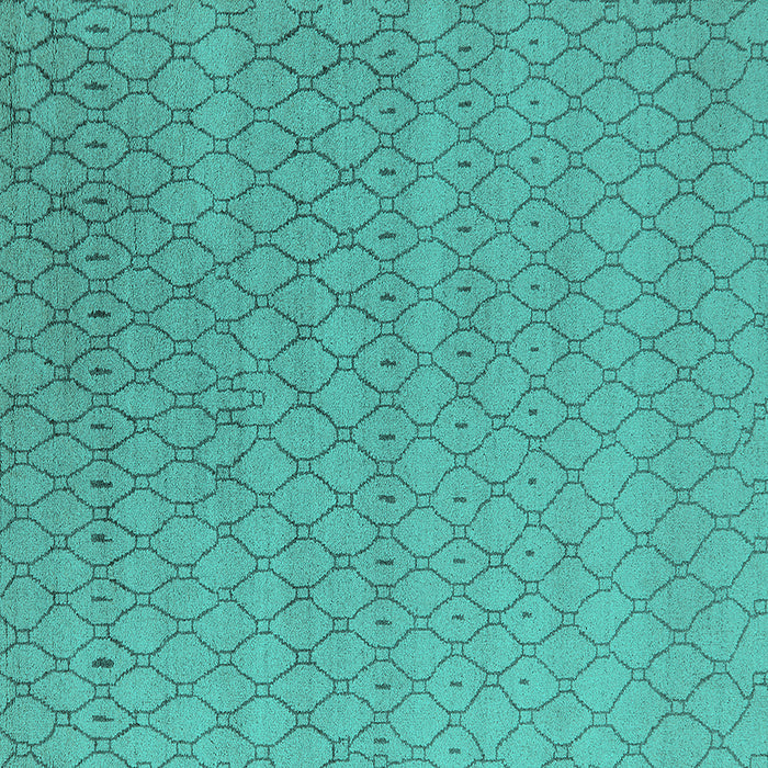 Square Machine Washable Oriental Turquoise Industrial Area Rugs, wshurb1778turq