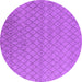 Round Oriental Purple Industrial Rug, urb1778pur