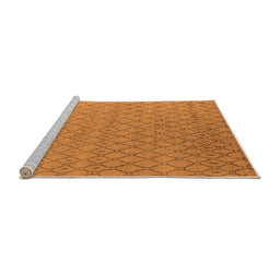 Sideview of Machine Washable Oriental Orange Industrial Area Rugs, wshurb1778org