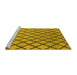 Sideview of Machine Washable Oriental Yellow Industrial Rug, wshurb1779yw