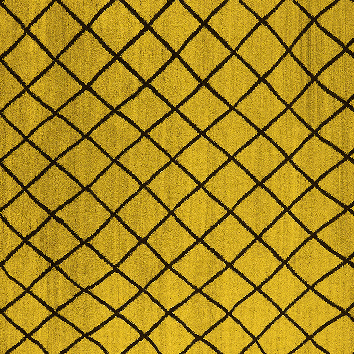 Square Machine Washable Oriental Yellow Industrial Rug, wshurb1779yw