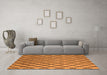 Machine Washable Oriental Orange Industrial Area Rugs in a Living Room, wshurb1779org