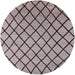 Round Machine Washable Industrial Modern Puce Purple Rug, wshurb1779