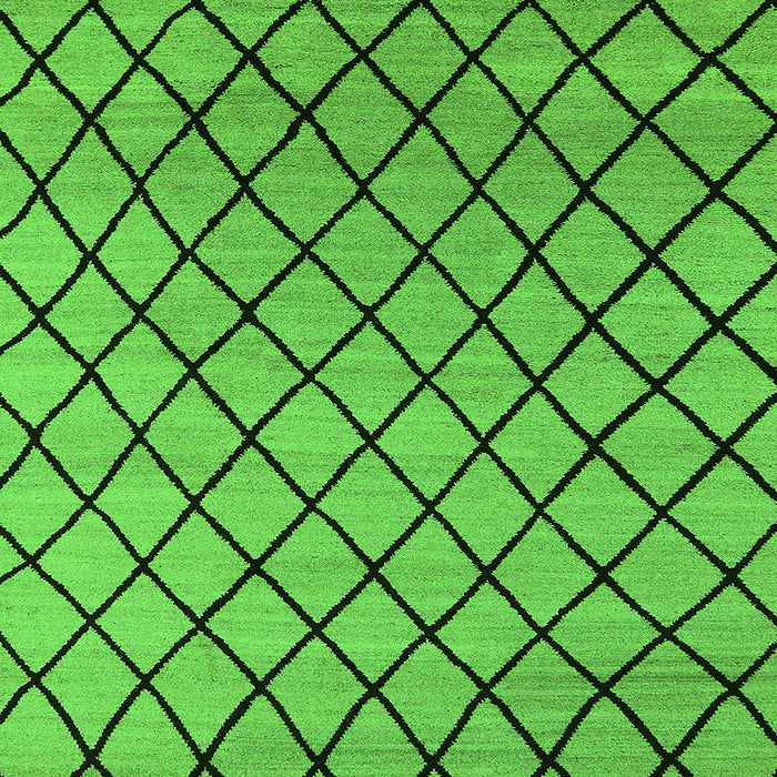 Square Oriental Green Industrial Rug, urb1779grn