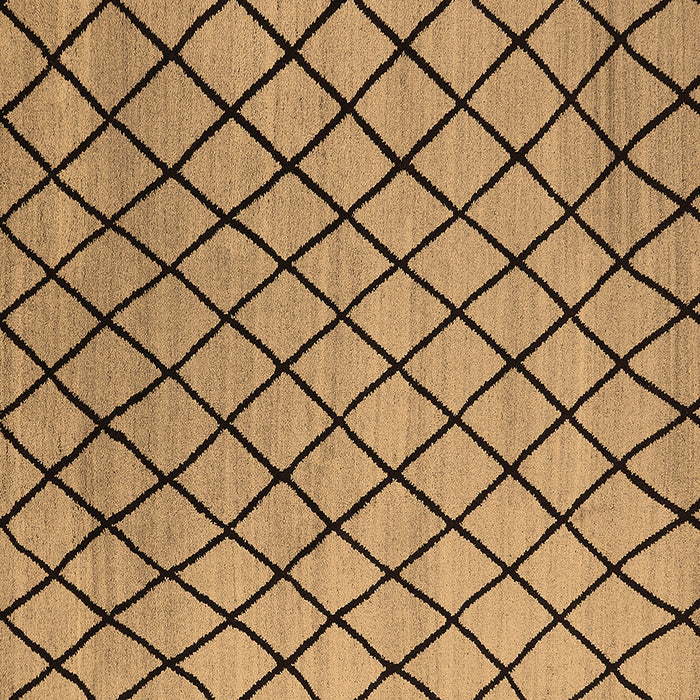 Square Oriental Brown Industrial Rug, urb1779brn
