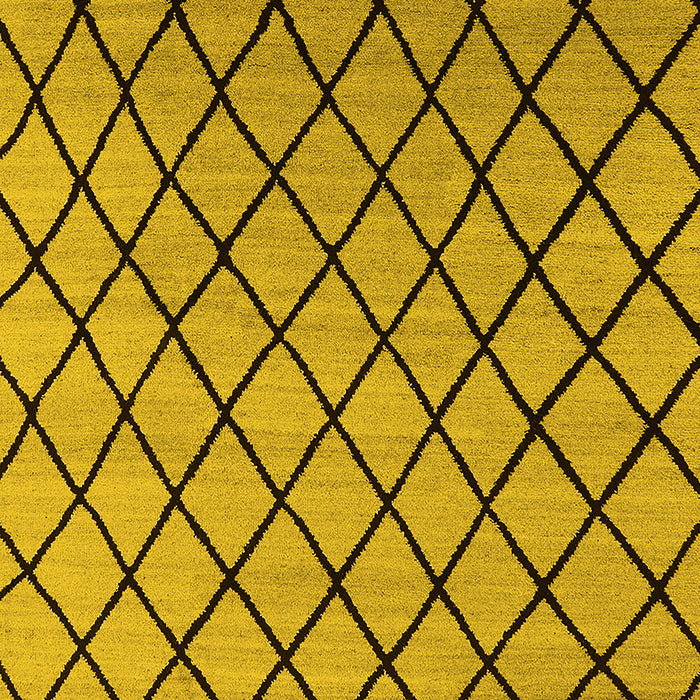 Machine Washable Oriental Yellow Industrial Rug, wshurb1779yw