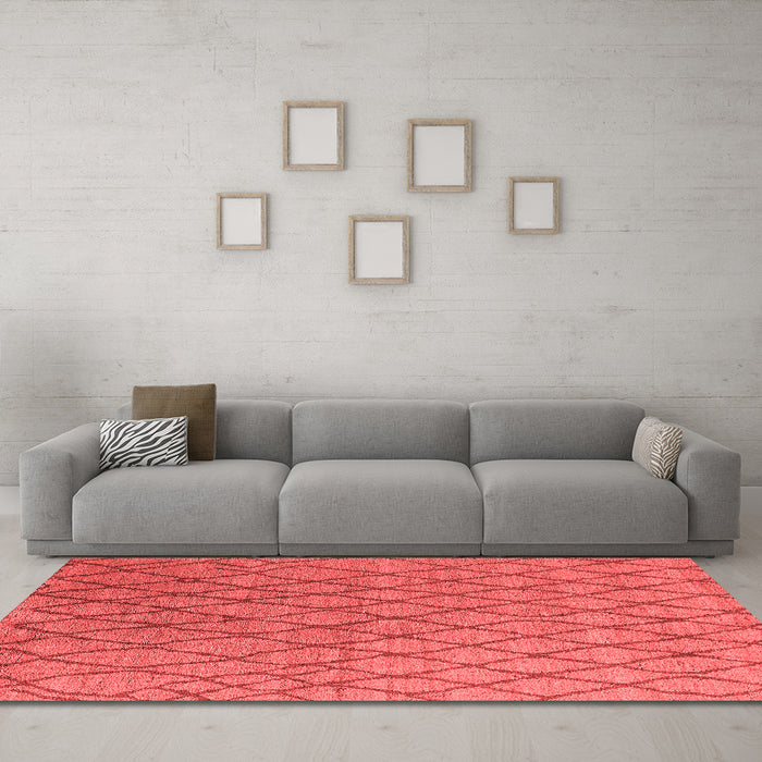 Industrial Red Washable Rugs