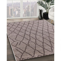 Mid-Century Modern Puce Purple Oriental Rug, urb1780