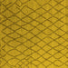 Square Machine Washable Oriental Yellow Industrial Rug, wshurb1780yw