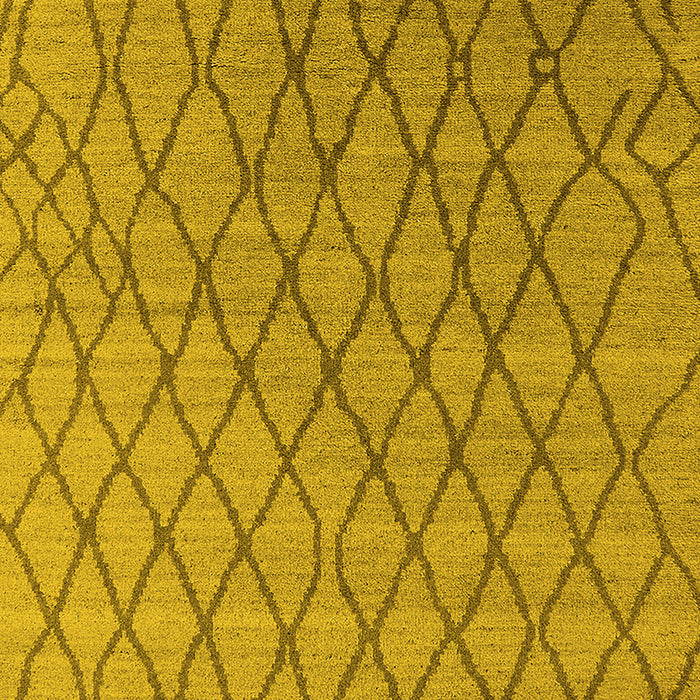 Machine Washable Oriental Yellow Industrial Rug, wshurb1780yw