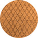 Round Oriental Orange Industrial Rug, urb1780org