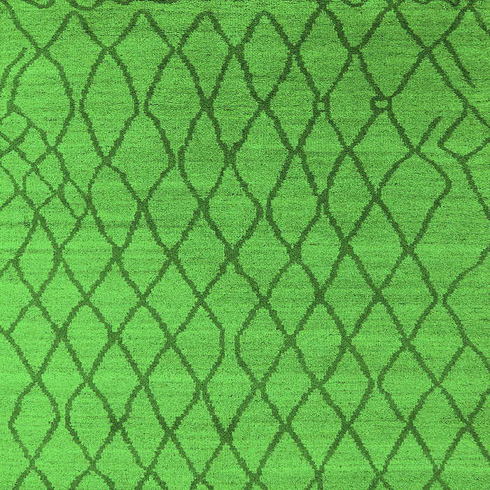 Square Oriental Green Industrial Rug, urb1780grn