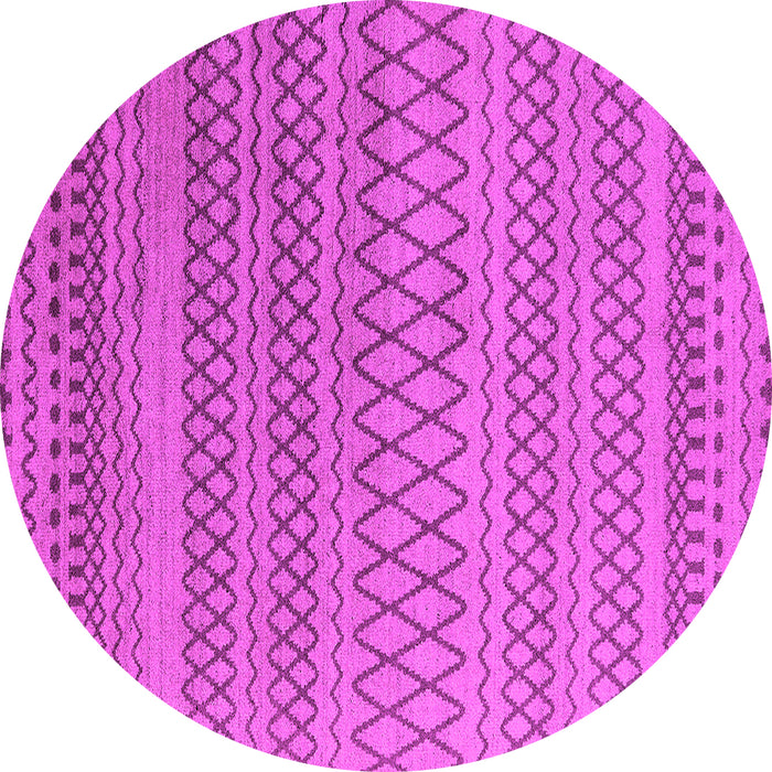 Round Oriental Pink Industrial Rug, urb1781pnk