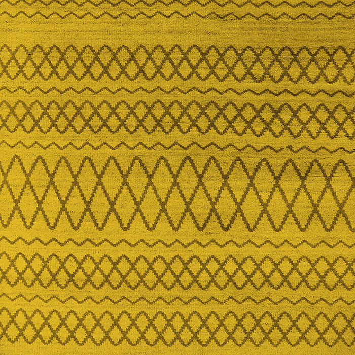 Machine Washable Oriental Yellow Industrial Rug, wshurb1781yw