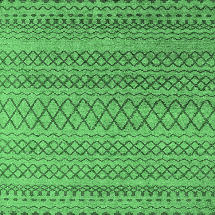 Square Oriental Emerald Green Industrial Rug, urb1781emgrn