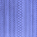 Square Machine Washable Oriental Blue Industrial Rug, wshurb1781blu