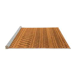 Sideview of Machine Washable Oriental Orange Industrial Area Rugs, wshurb1781org