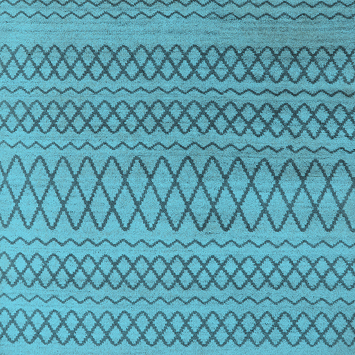 Machine Washable Oriental Light Blue Industrial Rug, wshurb1781lblu