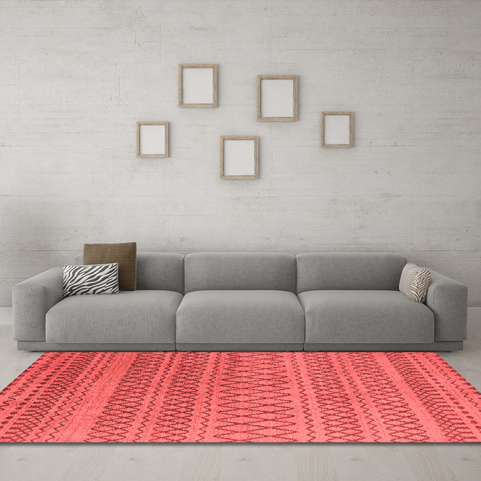 Industrial Red Washable Rugs