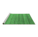 Sideview of Machine Washable Oriental Emerald Green Industrial Area Rugs, wshurb1781emgrn