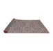 Sideview of Mid-Century Modern Silver Pink Oriental Rug, urb1782