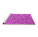 Sideview of Machine Washable Oriental Pink Industrial Rug, wshurb1782pnk