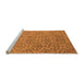 Sideview of Machine Washable Oriental Orange Industrial Area Rugs, wshurb1782org