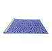 Sideview of Machine Washable Oriental Blue Industrial Rug, wshurb1782blu