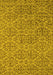 Oriental Yellow Industrial Rug, urb1782yw