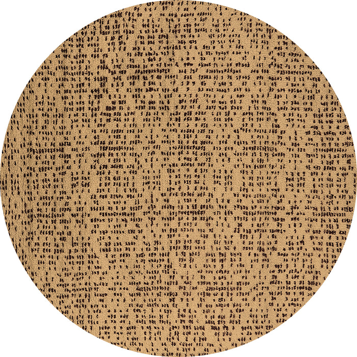 Round Machine Washable Oriental Brown Industrial Rug, wshurb1782brn