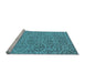 Sideview of Machine Washable Oriental Light Blue Industrial Rug, wshurb1782lblu