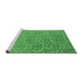 Sideview of Machine Washable Oriental Emerald Green Industrial Area Rugs, wshurb1782emgrn