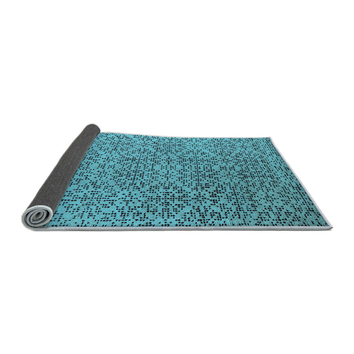 Sideview of Oriental Light Blue Industrial Rug, urb1782lblu