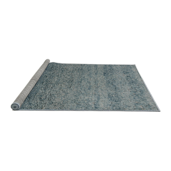 Sideview of Machine Washable Industrial Modern Marble Blue Rug, wshurb1783
