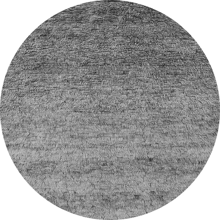 Round Machine Washable Oriental Gray Industrial Rug, wshurb1783gry