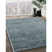 Mid-Century Modern Marble Blue Oriental Rug, urb1783