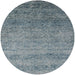 Round Mid-Century Modern Marble Blue Oriental Rug, urb1783