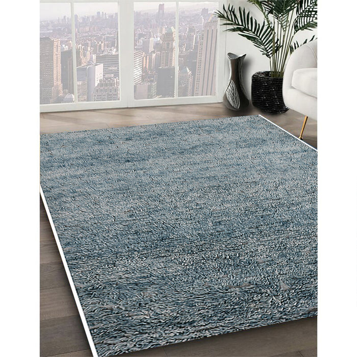 Machine Washable Industrial Modern Marble Blue Rug in a Family Room, wshurb1783