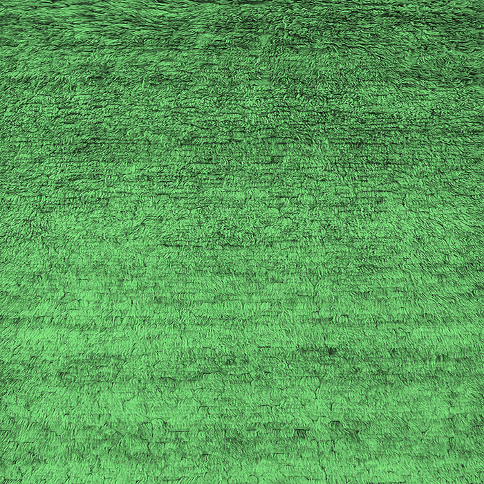 Square Machine Washable Oriental Emerald Green Industrial Area Rugs, wshurb1783emgrn