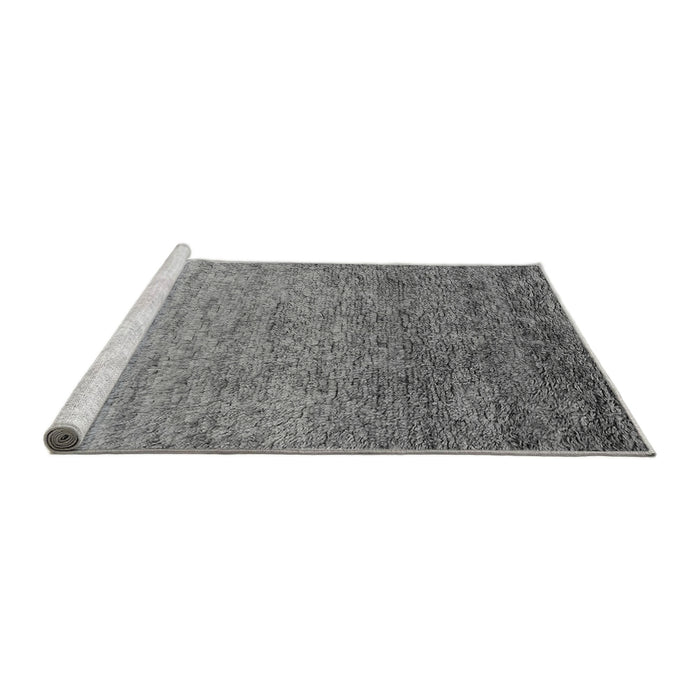 Sideview of Machine Washable Oriental Gray Industrial Rug, wshurb1783gry