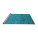 Sideview of Machine Washable Oriental Light Blue Industrial Rug, wshurb1783lblu