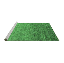 Sideview of Machine Washable Oriental Emerald Green Industrial Area Rugs, wshurb1783emgrn