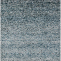 Square Mid-Century Modern Marble Blue Oriental Rug, urb1783